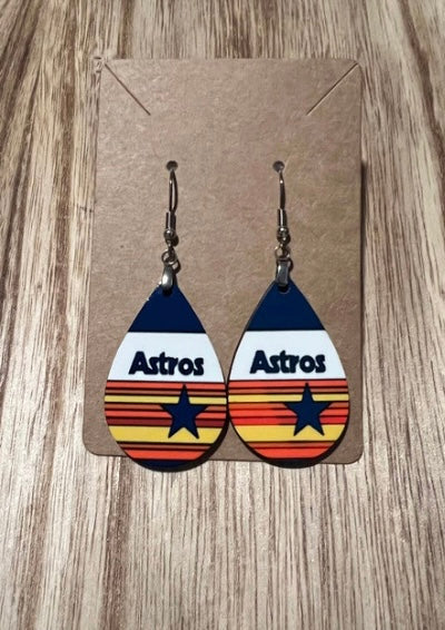 Astros Throw Back Earrings