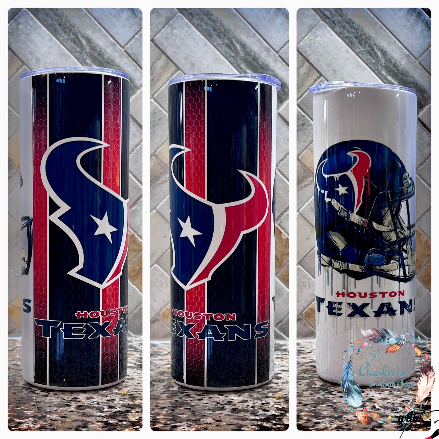 Houston Football Helmet Tumbler