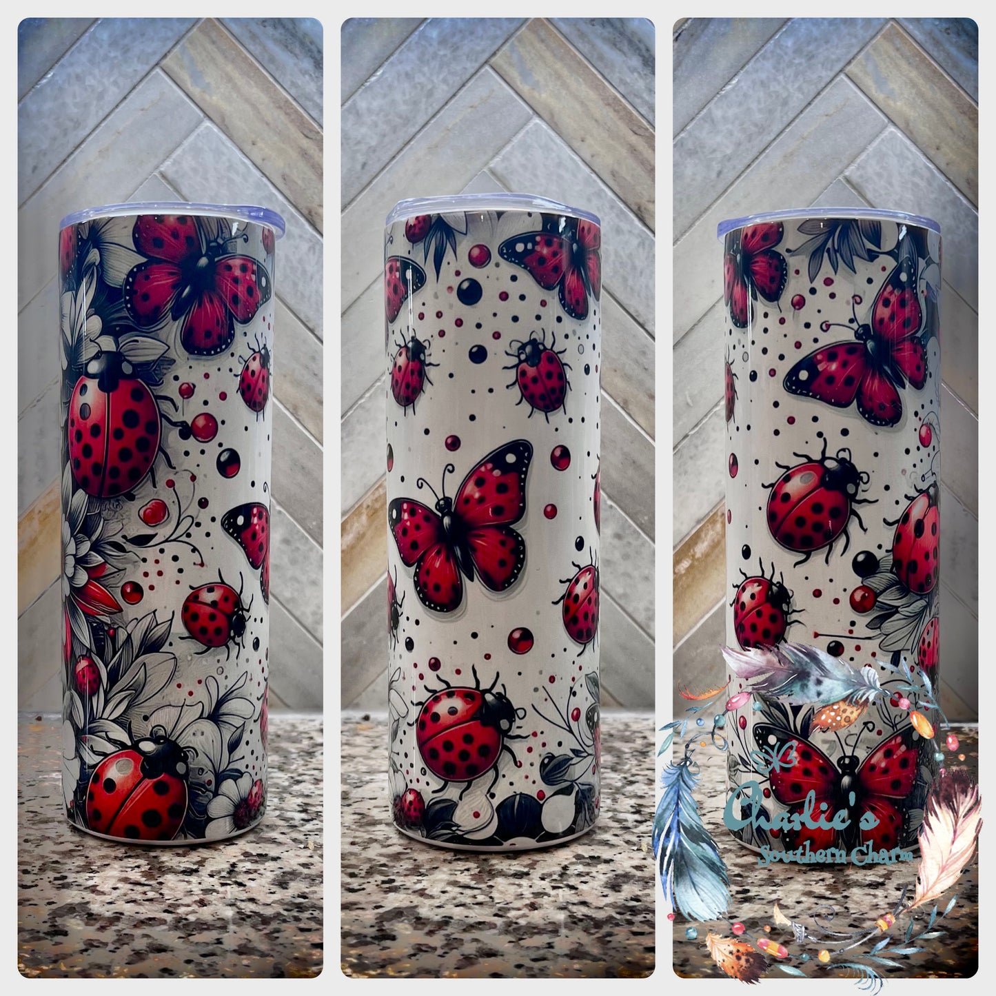 Ladybug Butterfly Tumbler