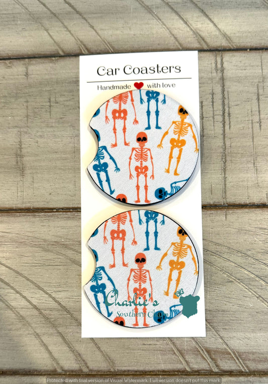 Skeletons Car Coasters