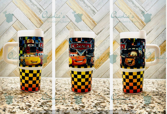 Cars 15 oz Tumbler with Handle