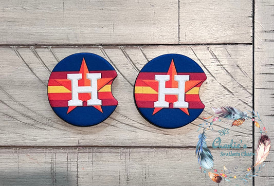 Houston Astros Retro Star Car Coasters