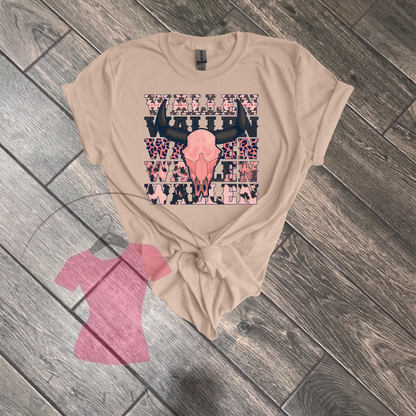 Wallen Pink Skull T-Shirt