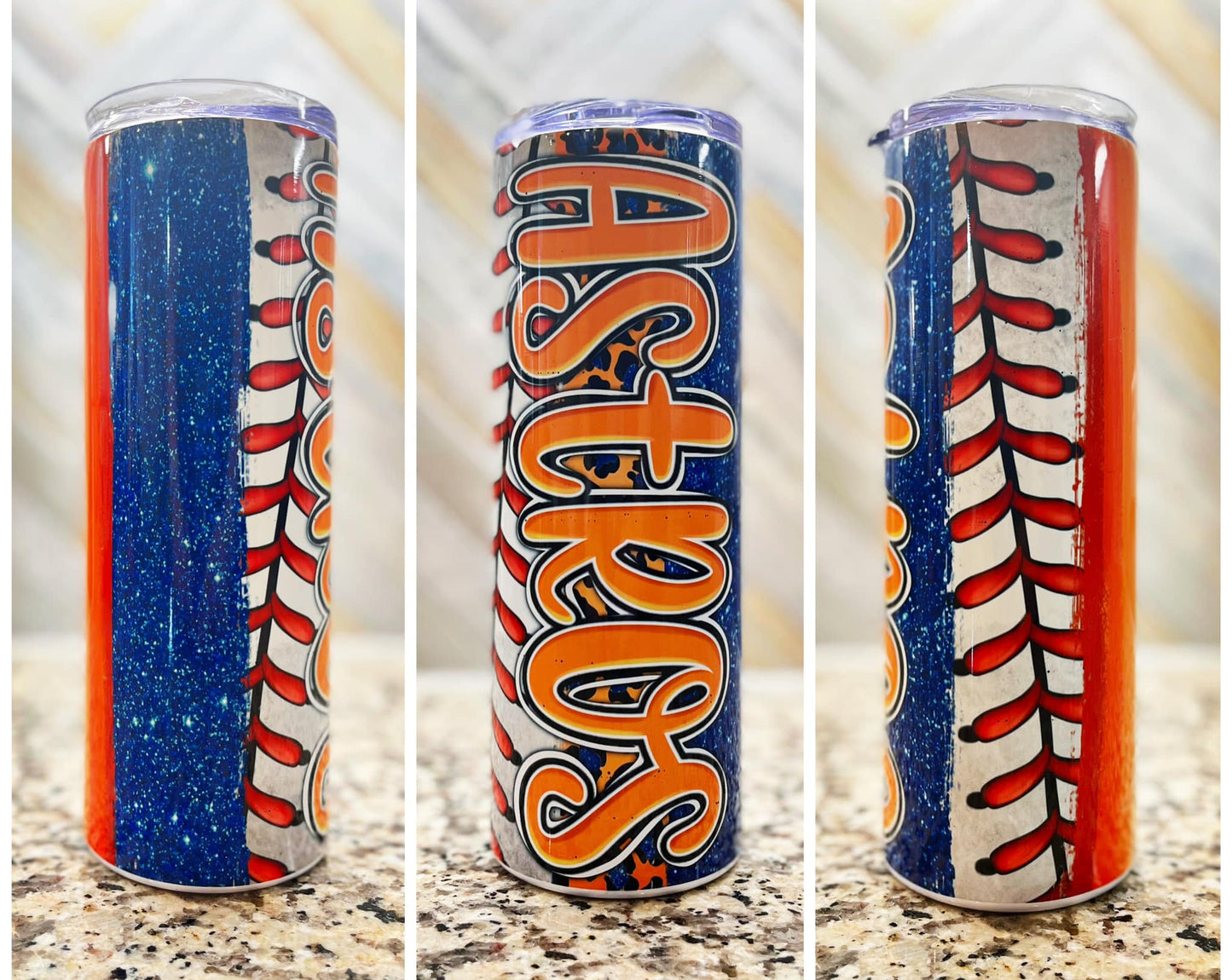 Houston Baseball Lace Tumbler